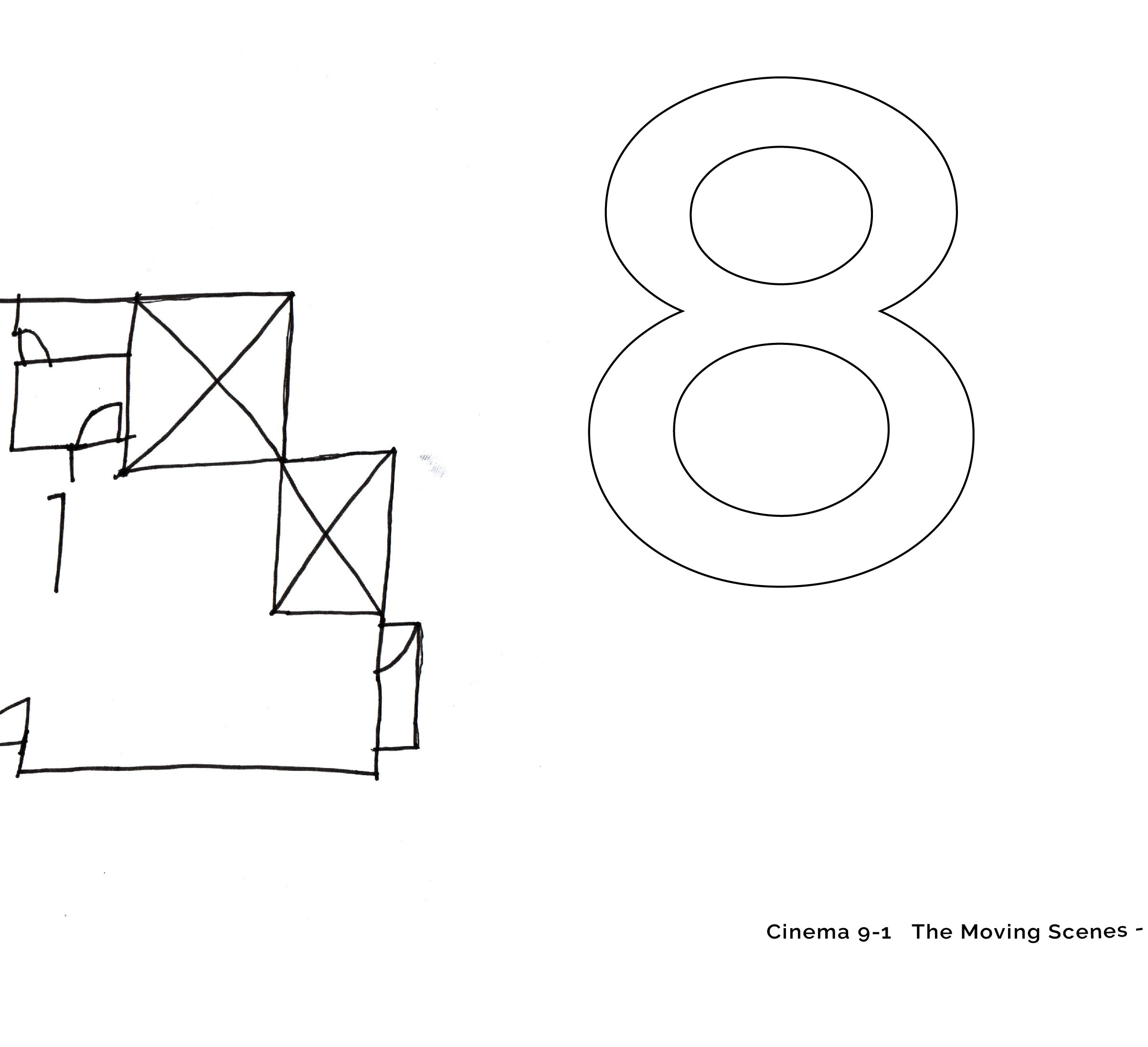 Exhibition 'Cinema 9-1' poster, Countdown day 8.